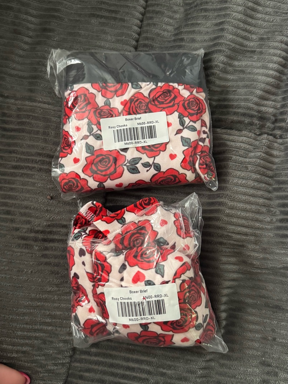 MeUndies Men’s Red Rose Print Boxer Briefs